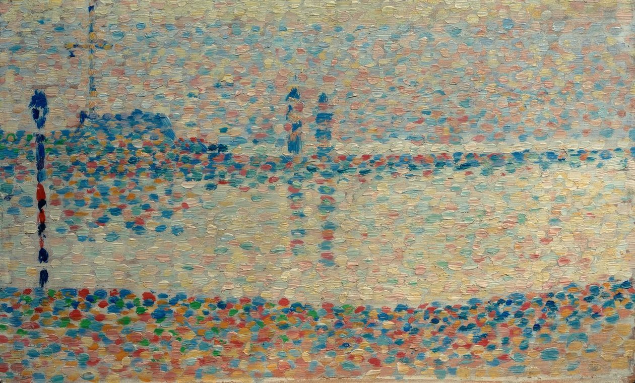 Le Port de Gravelines (Der Hafen von Gravelines / Studie) tekijältä Georges Seurat