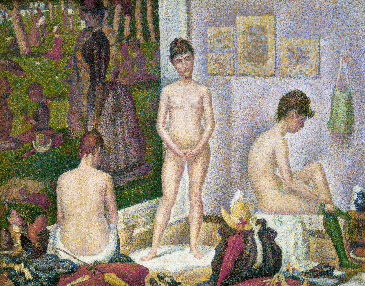 Les poseuses (pieni versio) tekijältä Georges Seurat