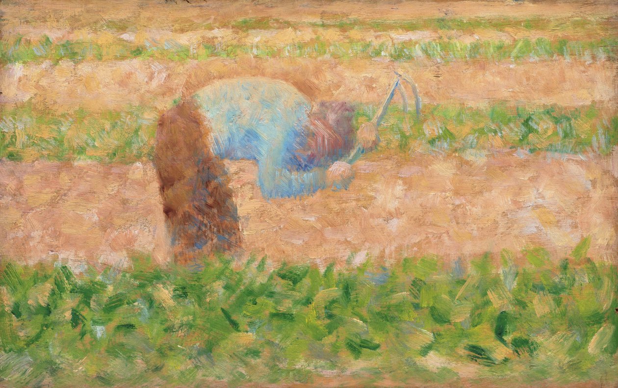 Mies, jolla on kuokka tekijältä Georges Seurat