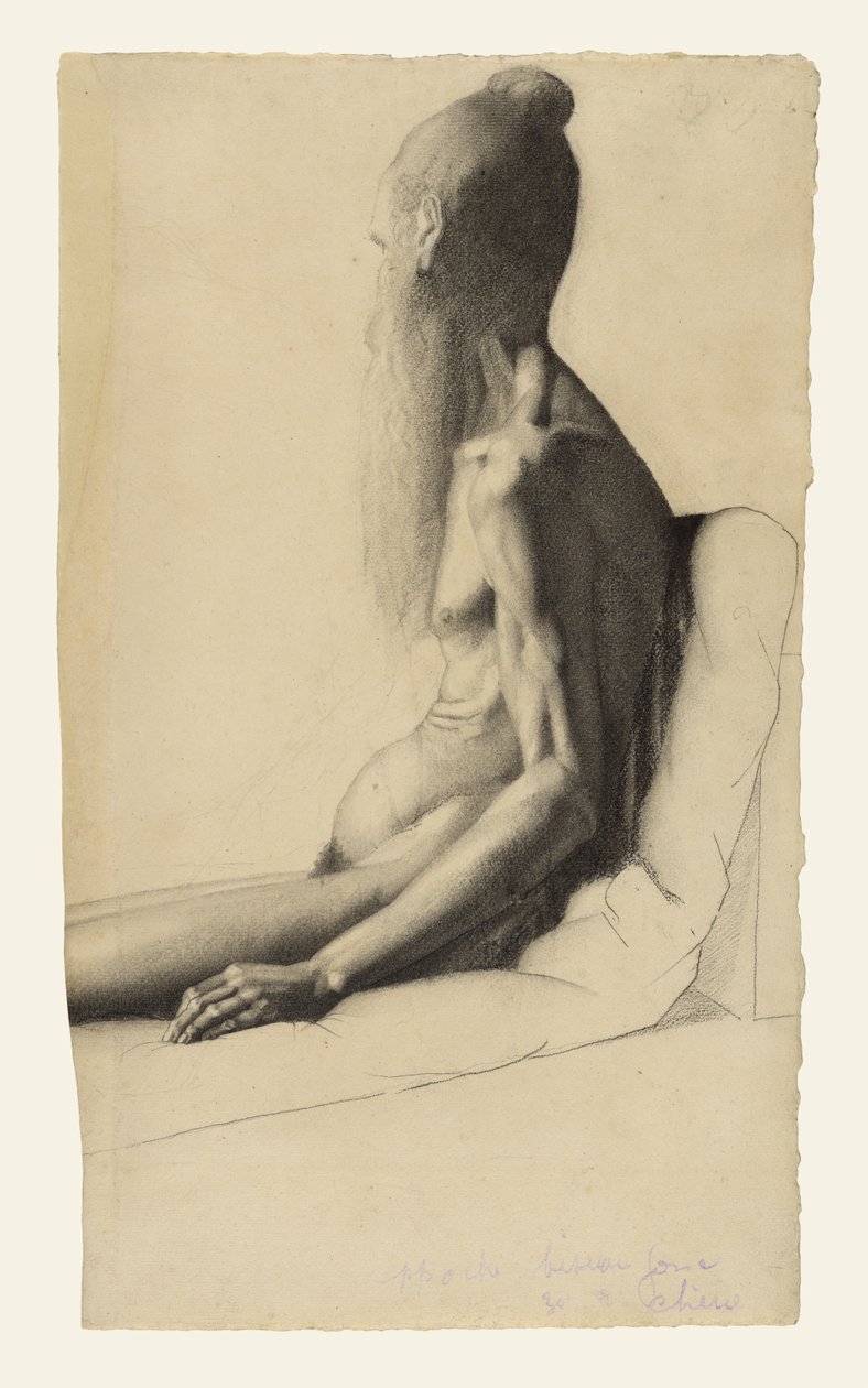 Vanhan miehen alastonkuva (Père Bainville) tekijältä Georges Seurat