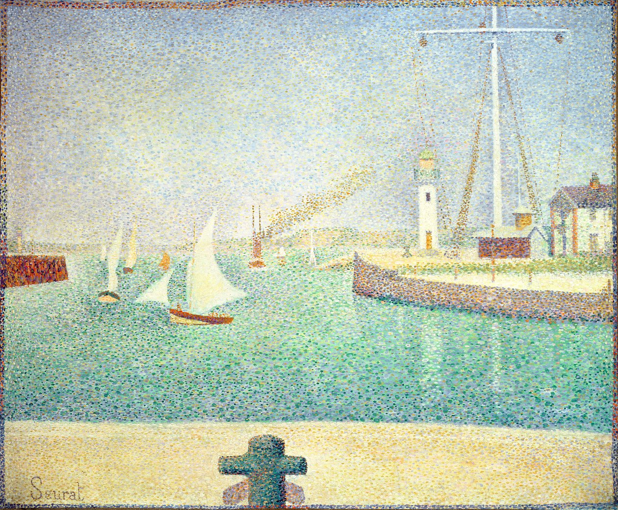 Honfleurin satama, n. 1886 tekijältä Georges Seurat