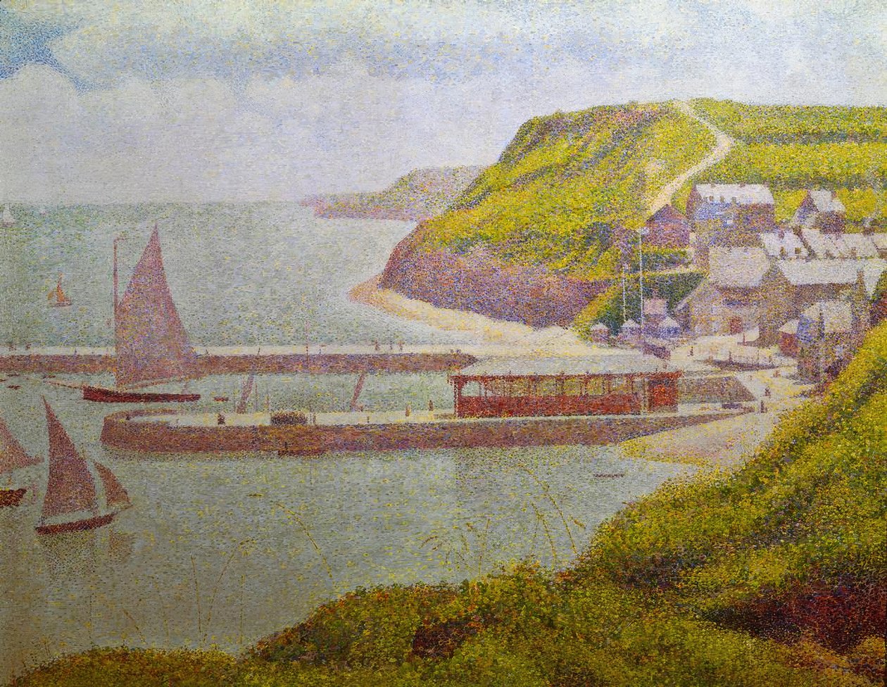 Porten-Bessin, avant-port, marée haute (Calvados) tekijältä Georges Seurat