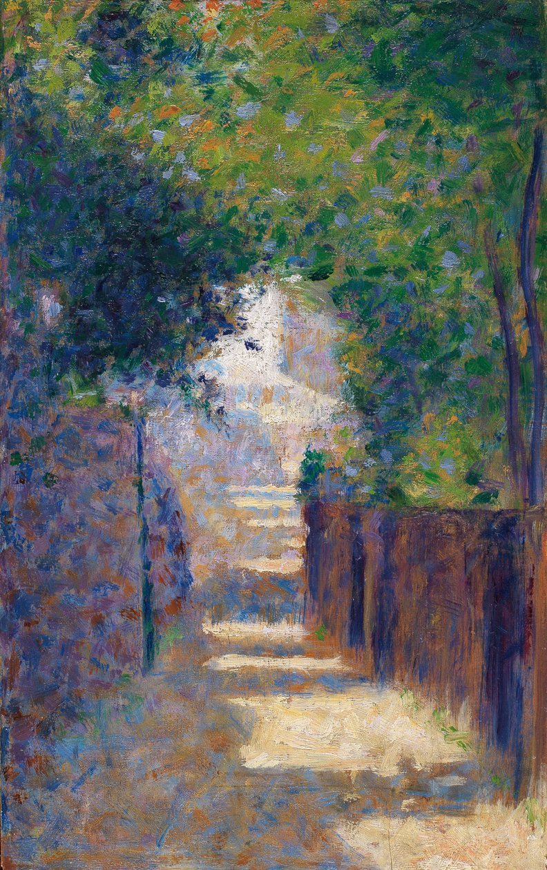 Rue St. Vincent in Spring, noin 1884 tekijältä Georges Seurat