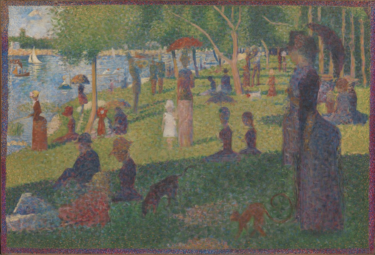 Sunnuntai La Grande Jatten rannalla -teoksen luonnos, 1884 tekijältä Georges Seurat