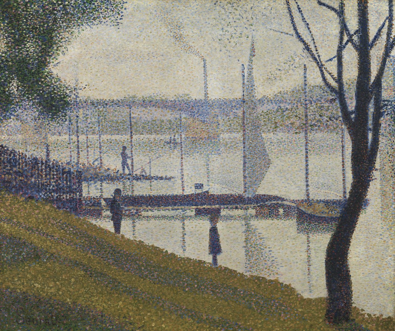 Huonekalut ja erilaiset esineet 1100- ja 1300-luvuilta tekijältä Georges Seurat