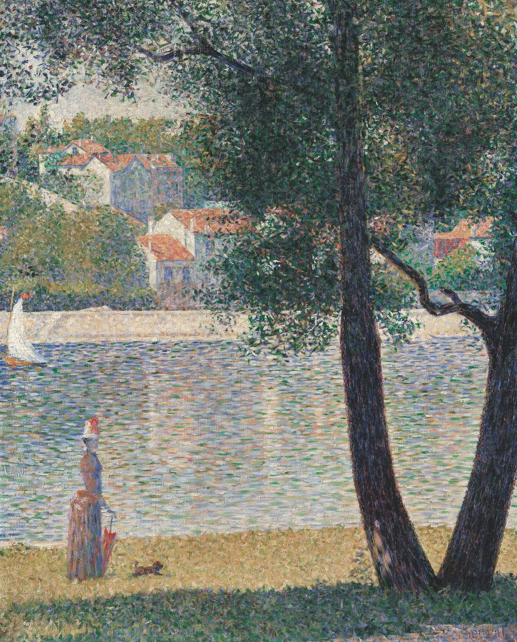 Seine Courbevoien kohdalla tekijältä Georges Seurat