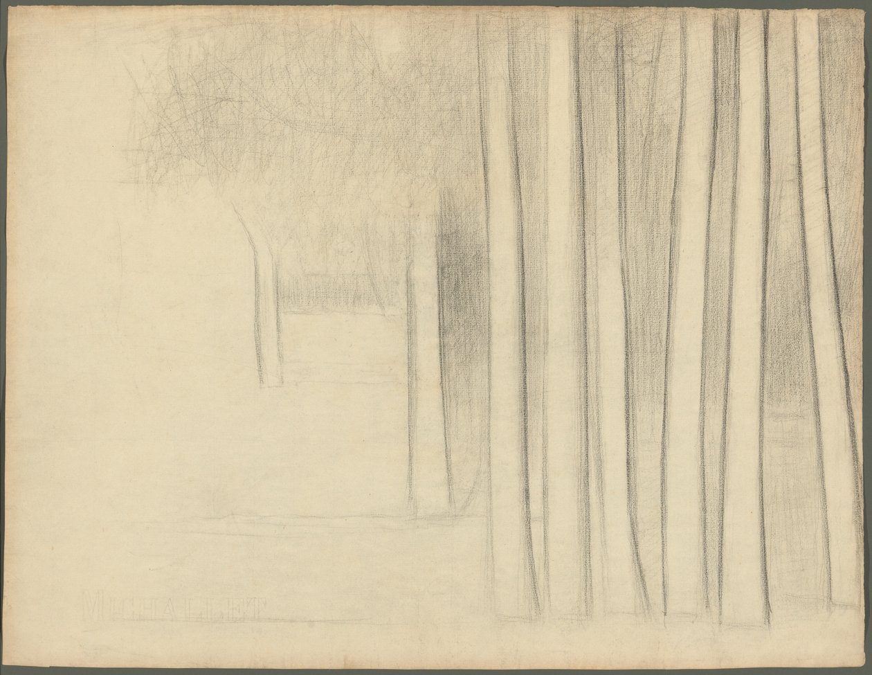 Puunrungot (tutkimus La Grande Jattea varten) tekijältä Georges Seurat
