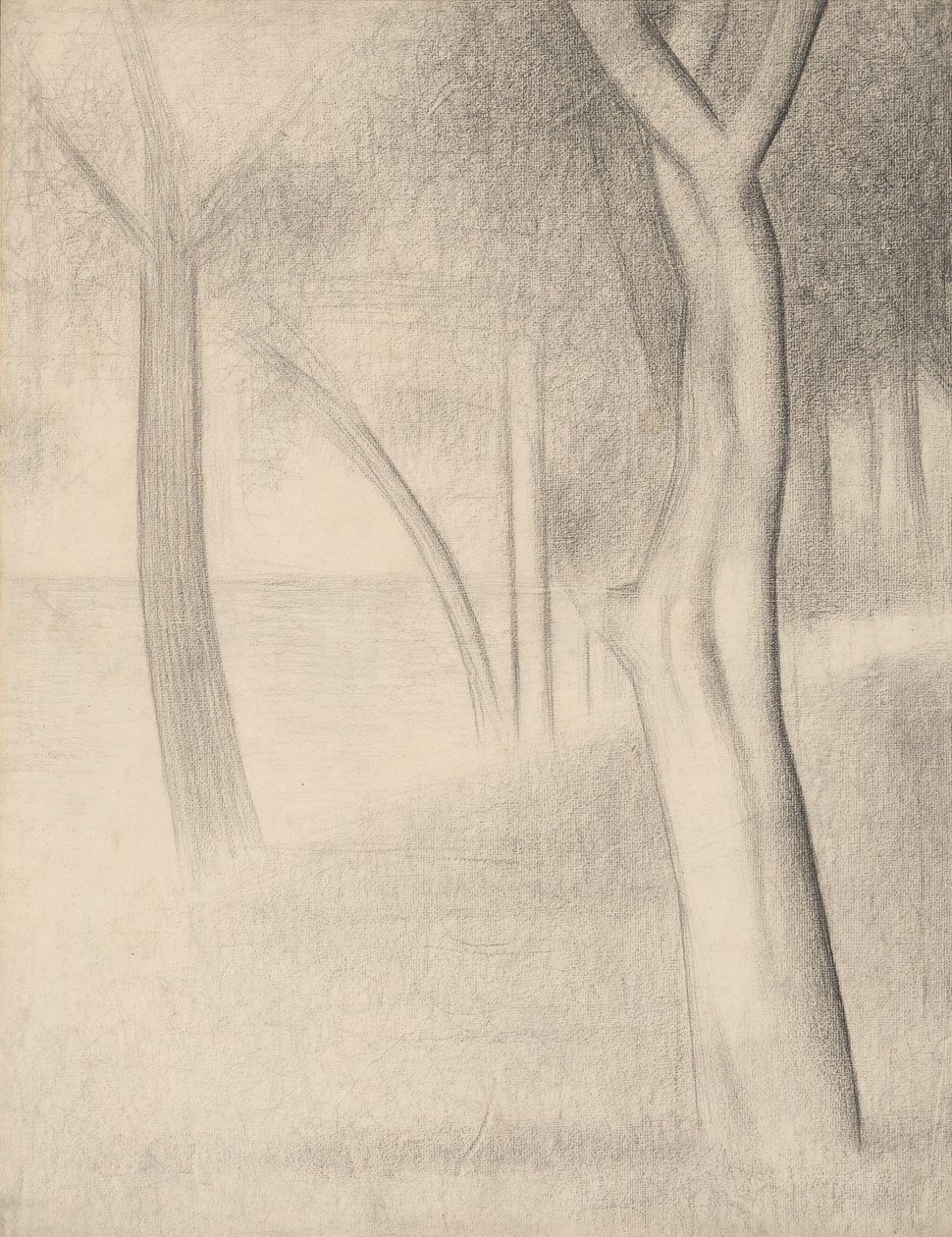 Puut (tutkimus La Grande Jattea varten) tekijältä Georges Seurat