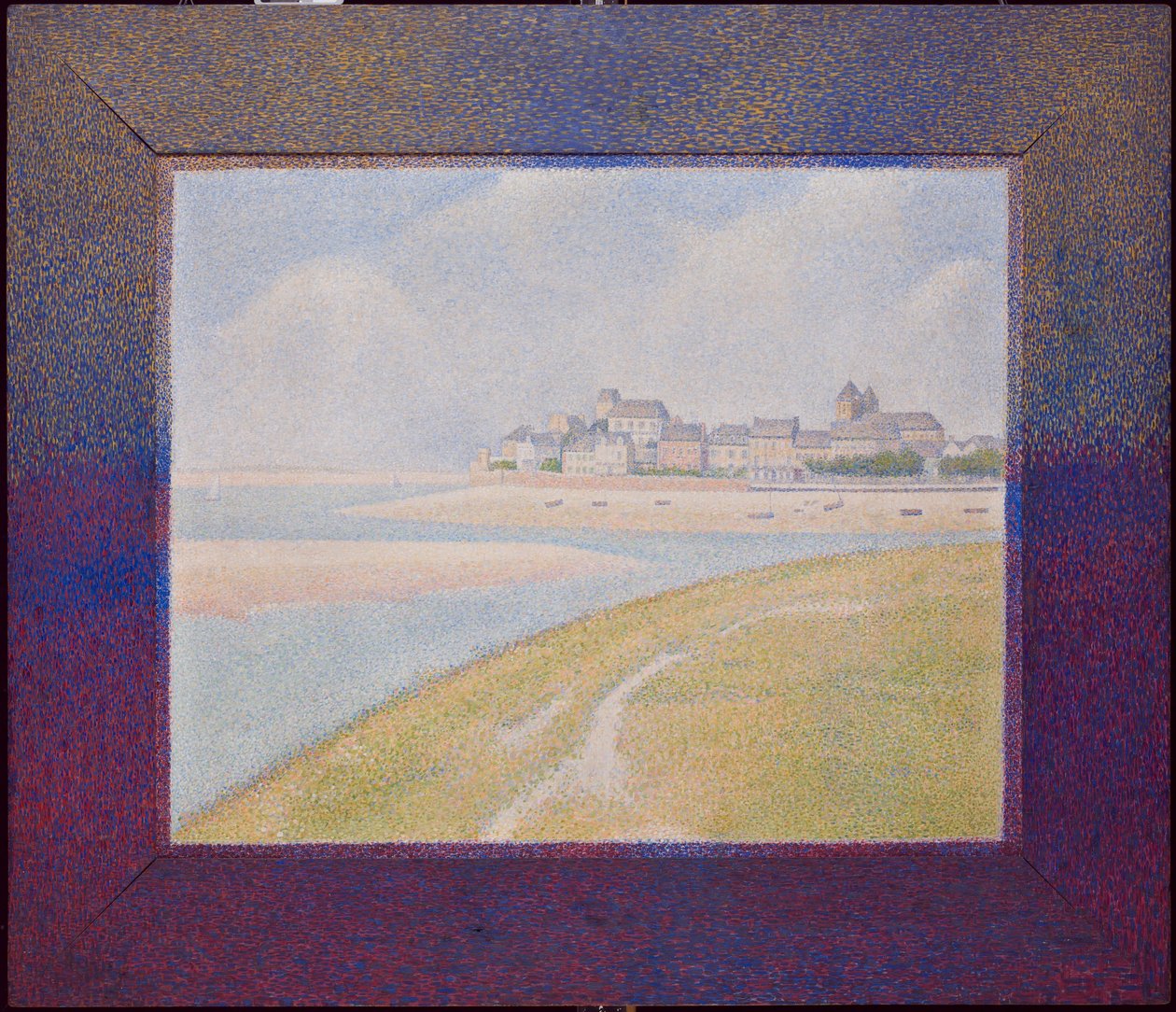 Näkymä Le Crotoysta ylävirtaan tekijältä Georges Seurat