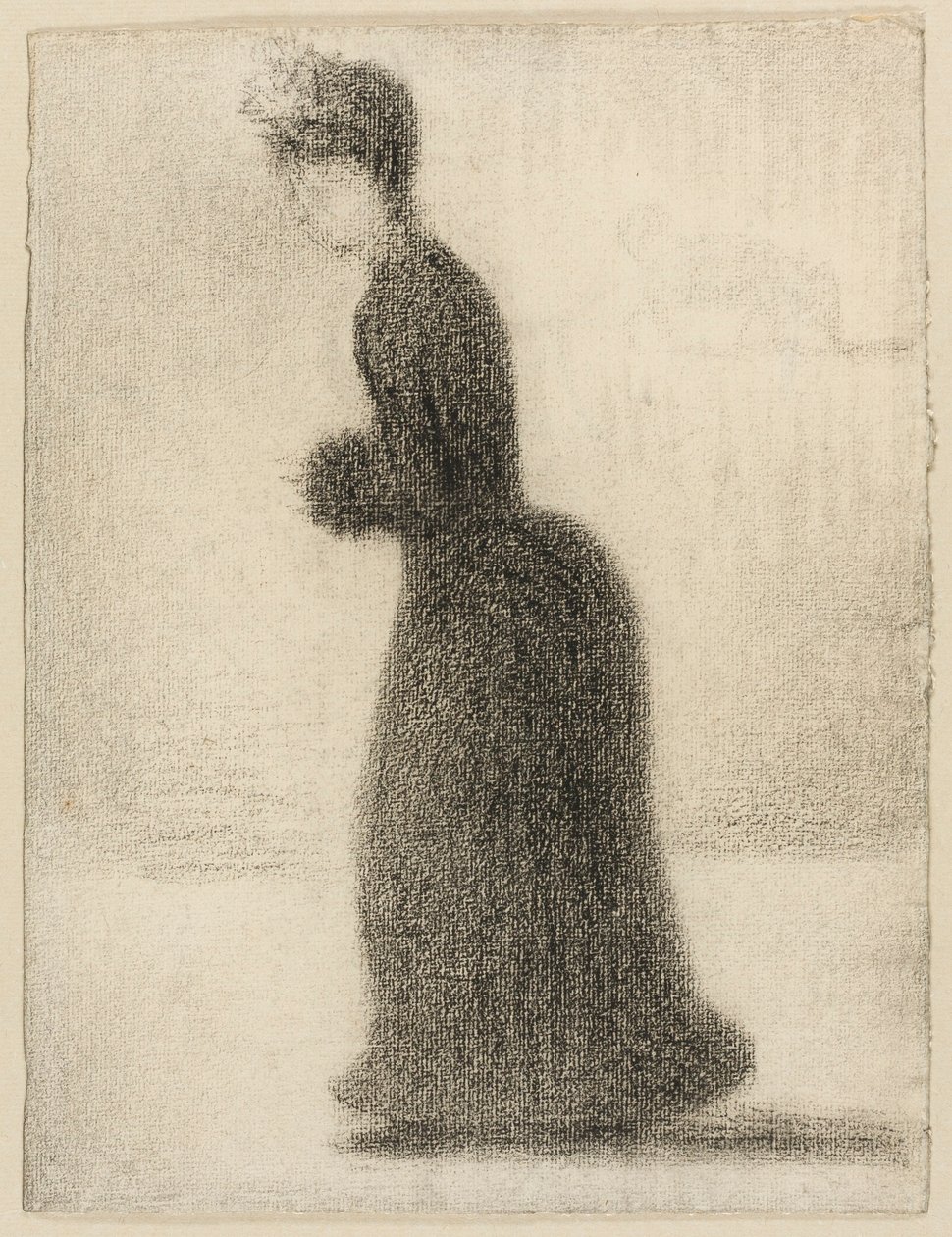 Nainen muhvin kanssa tekijältä Georges Seurat