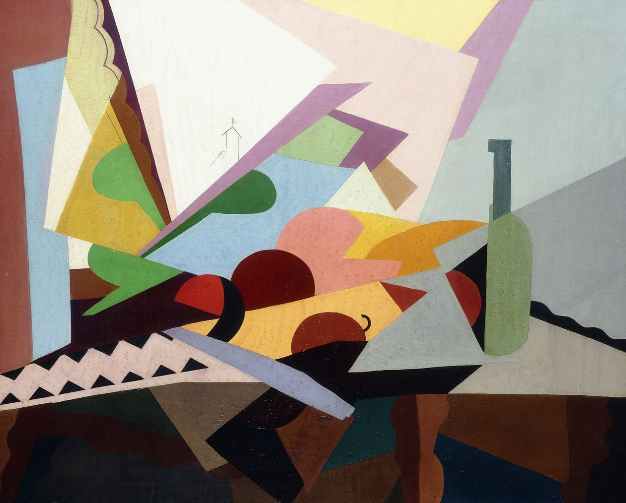 Asetelma ikkunan edessä, n. 1922 tekijältä Georges Valmier