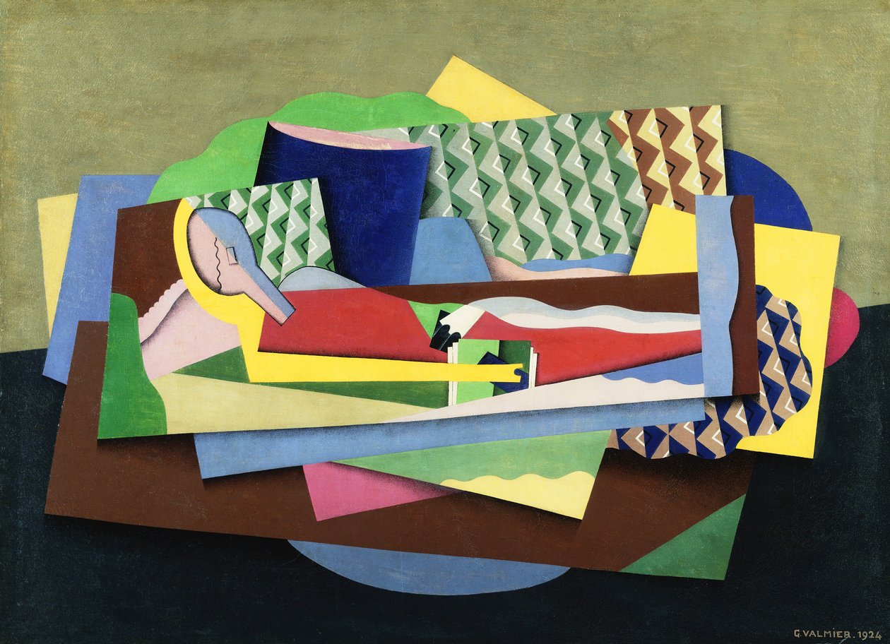 Nainen makuulla; Femme Couchee, 1924 tekijältä Georges Valmier