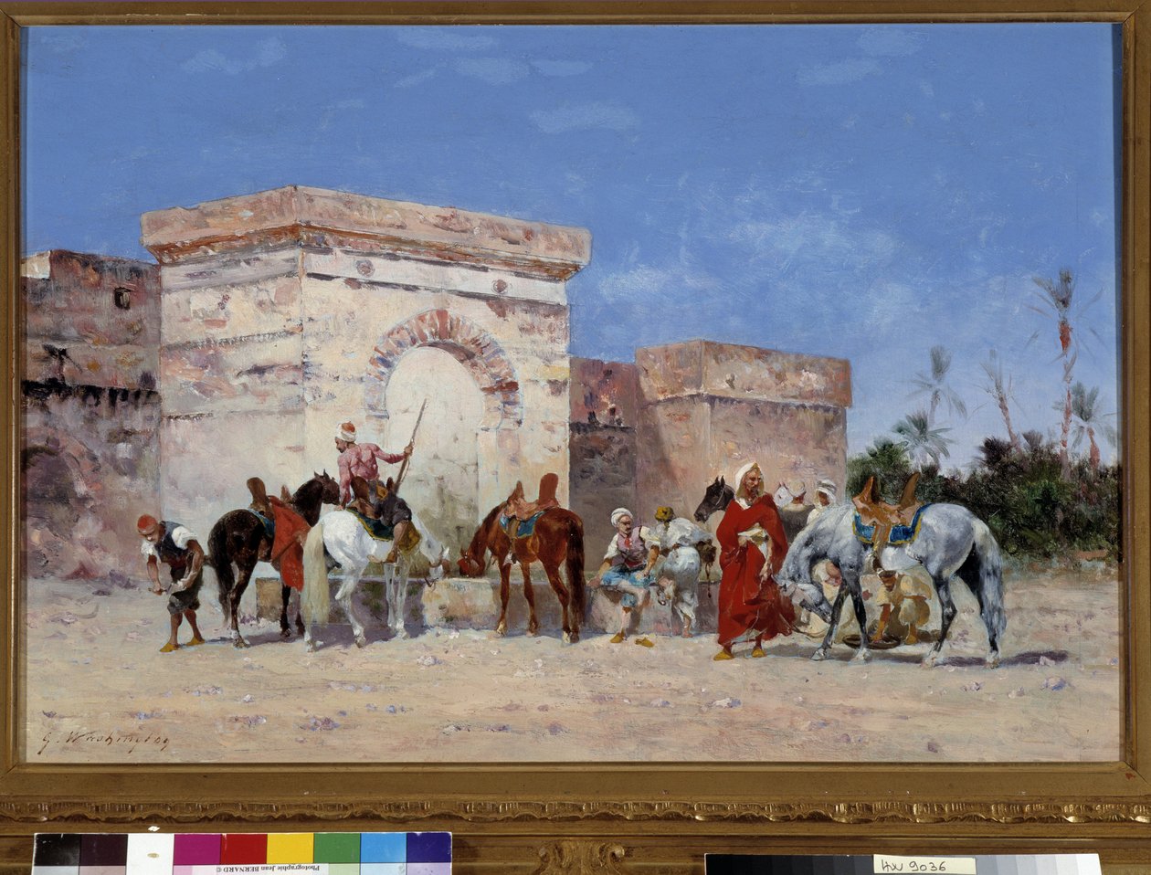 Untitled Tauko on keidas erämaassa. Georges Washingtonin maalaus (1827-1910) Pakollinen maininta: Collection Foundation terveisin de Provence, Marseille tekijältä Georges Washington
