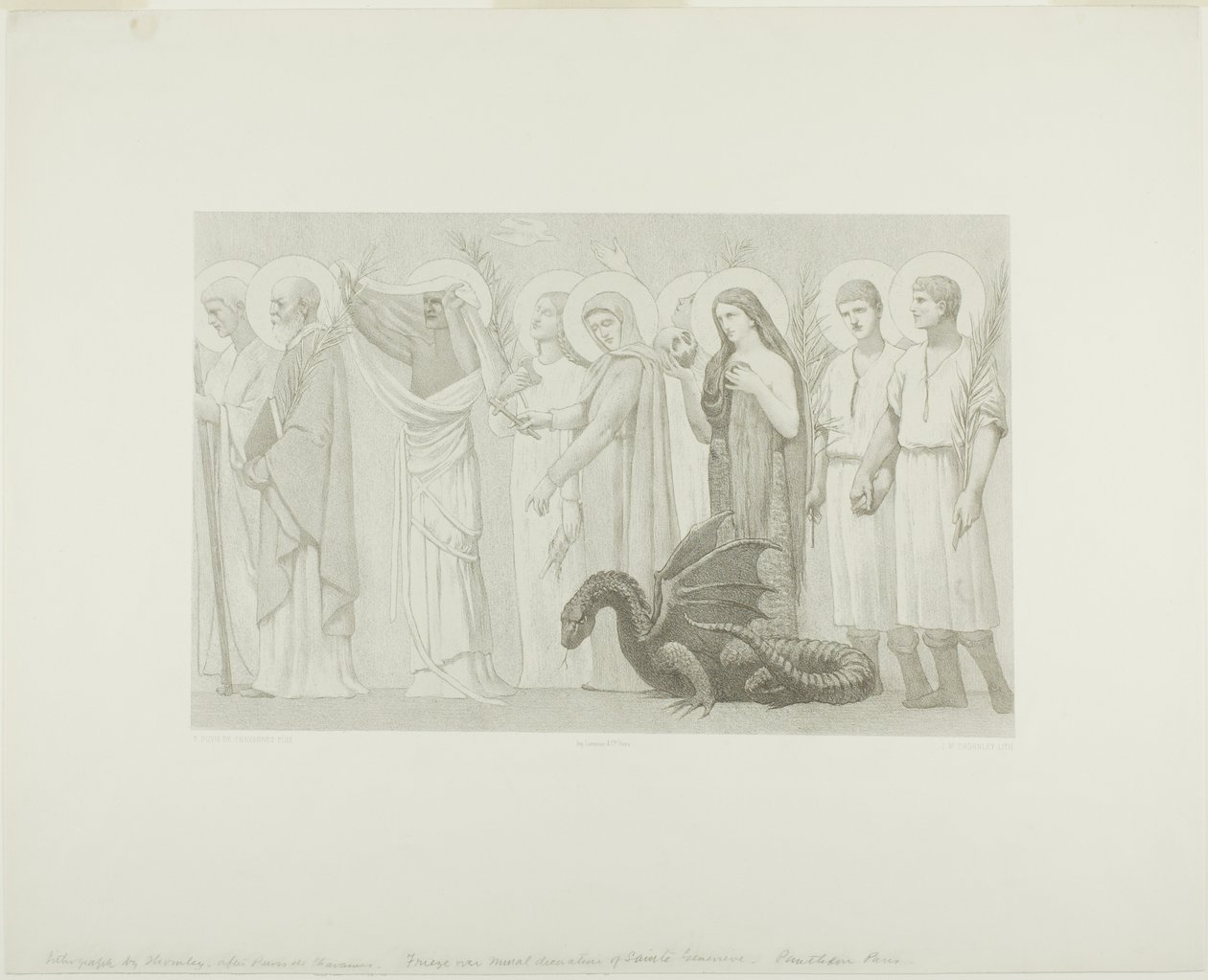 Saint Genevièven pastoraalielämä (oikea paneeli) tekijältä Georges William Thornley