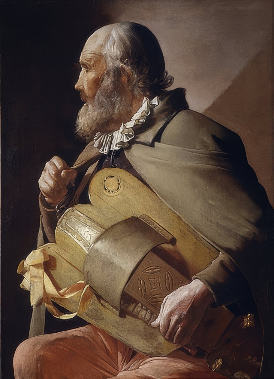 Sokea hurdy-gurdy pelaaja. 1620-30 tekijältä Georges de La Tour