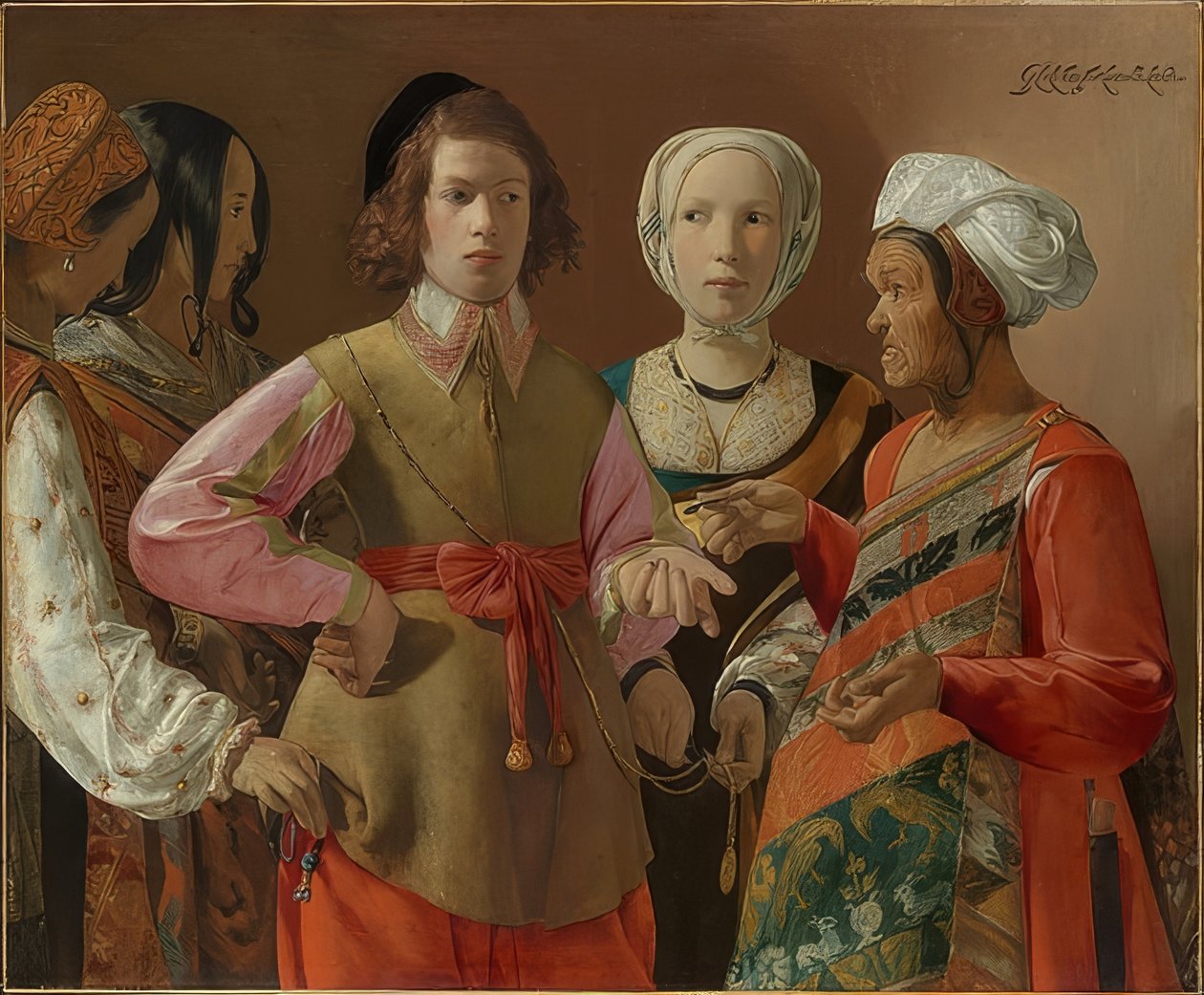 Ennustaja. Varmaan 1630-luvulta tekijältä Georges de La Tour