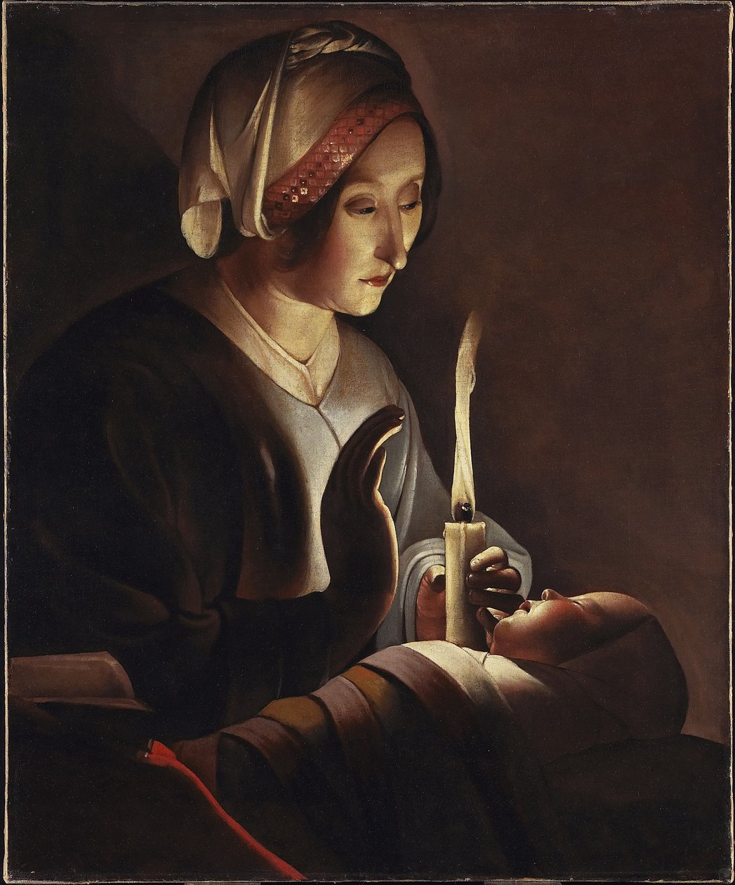 Pyhä Anna Kristus-lapsen kanssa, 1645–1650 tekijältä Georges de La Tour