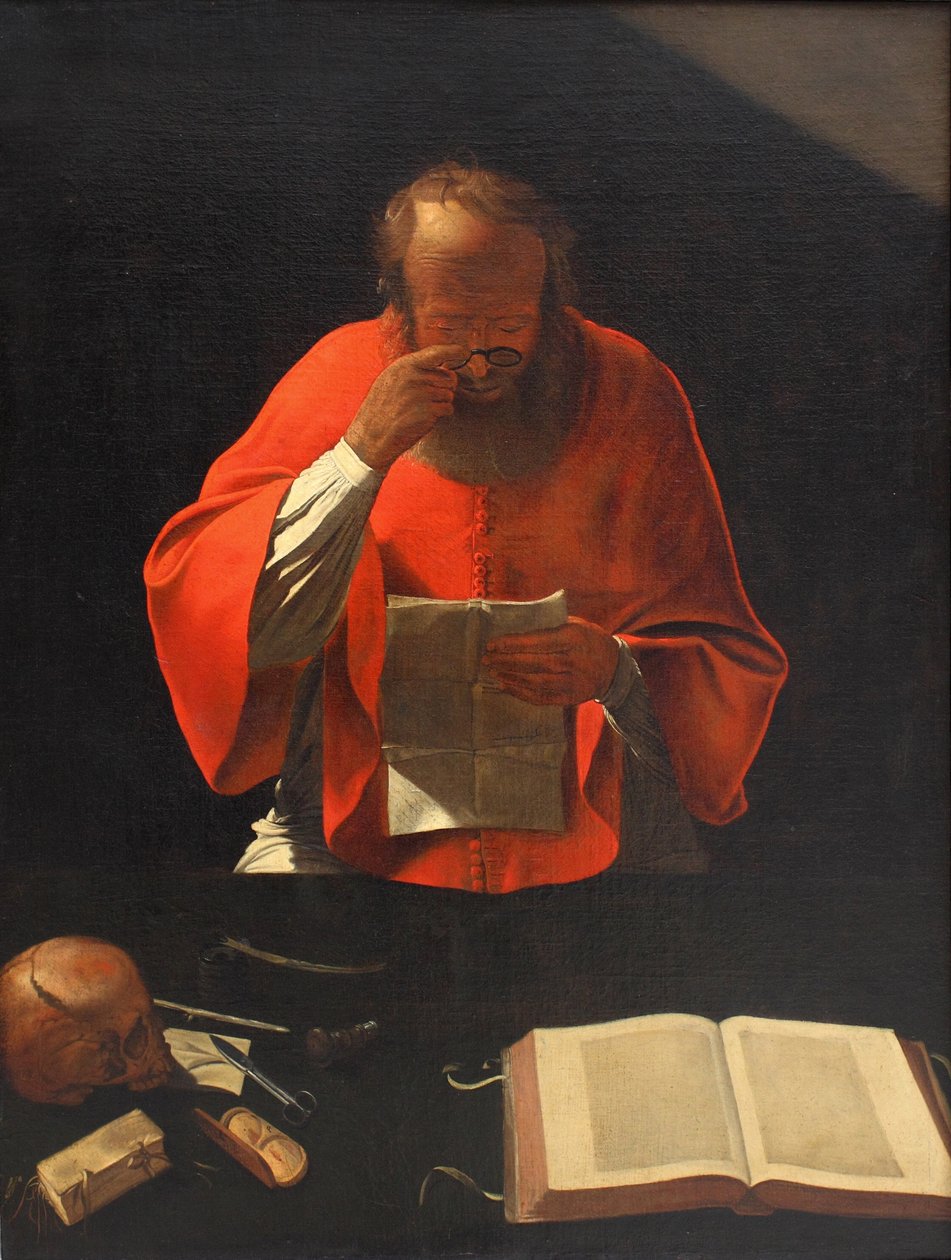Pyhä Hieronymus lukee kopiota, noin 1636 tekijältä Georges de La Tour