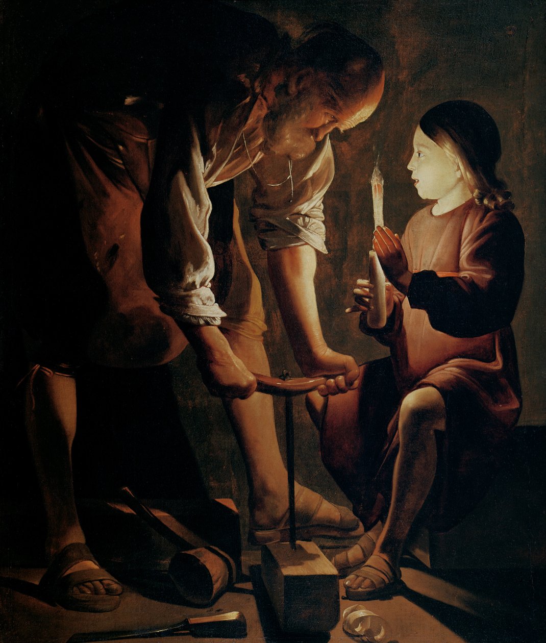 Pyhä Joosef, puuseppä tekijältä Georges de La Tour