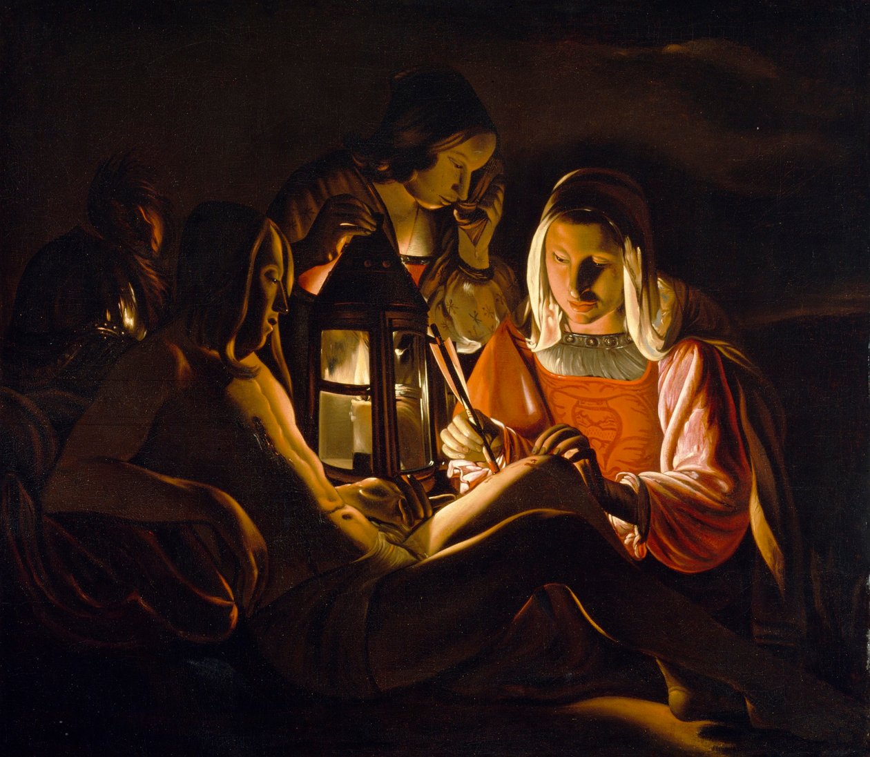 Pyhä Sebastian Pyhän Irenen hoivaamana tekijältä Georges de La Tour
