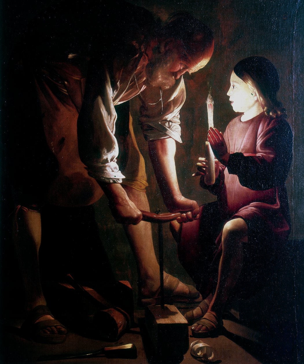 Pyhä Joseph puuseppä, n. 1640 tekijältä Georges de La Tour