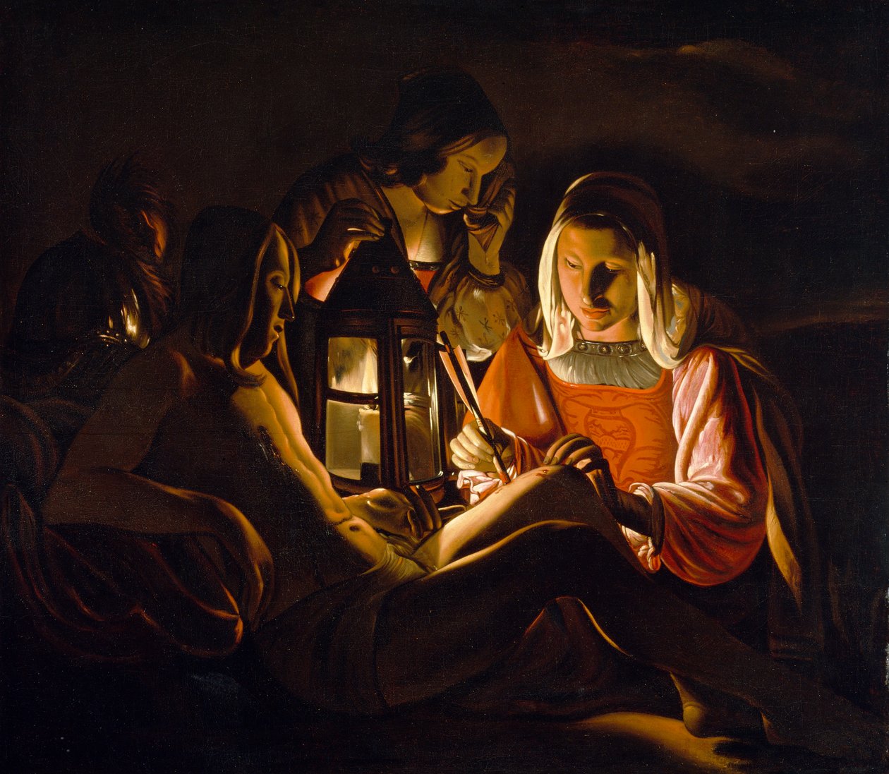 St. Sebastian hoiti Irene, n. 1638-39 tekijältä Georges de La Tour