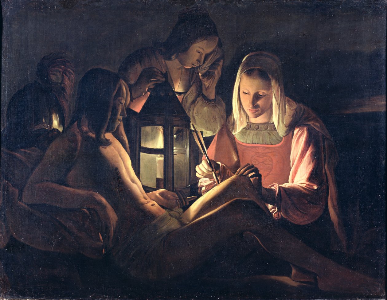 St. Sebastian Hoitaa St. Irene ja pyhät naiset tekijältä Georges de La Tour