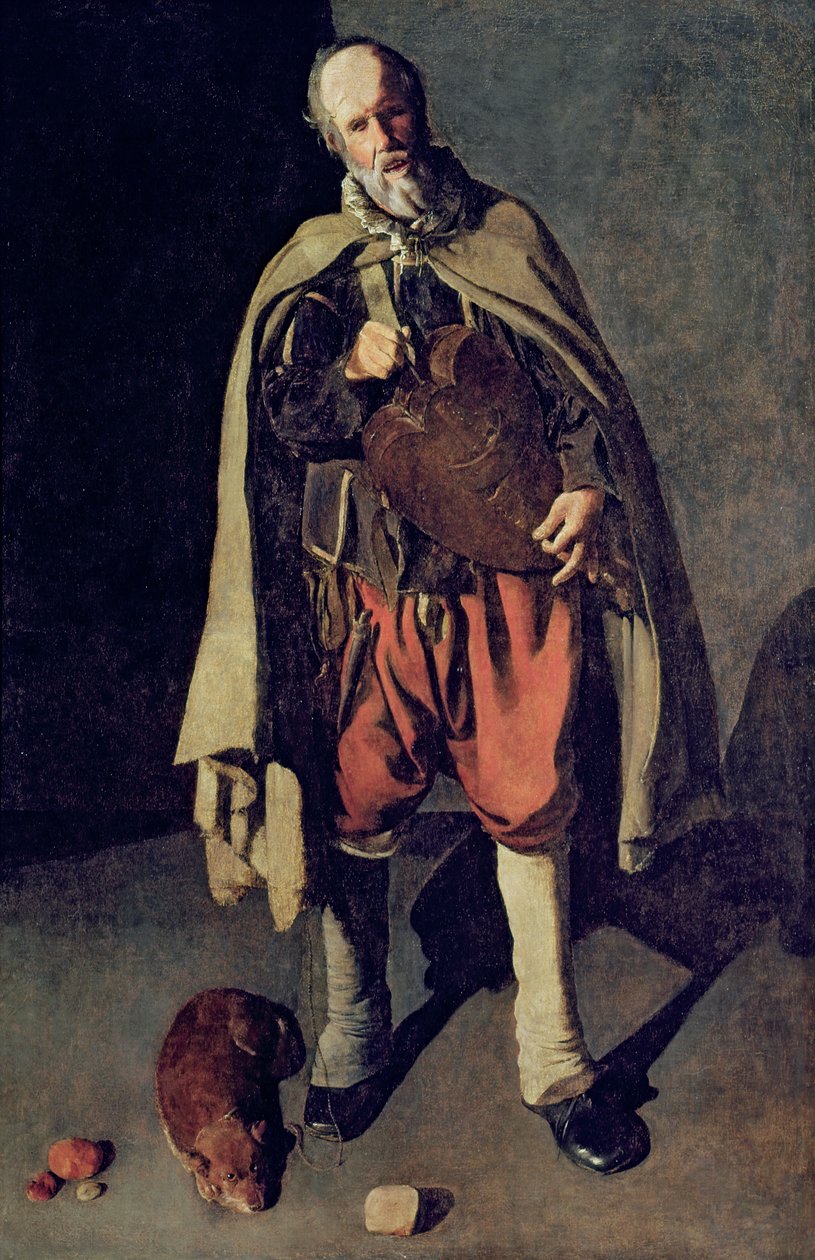 Kiikarinsoittaja koiransa kanssa, 1620-luku (ks. myös 181976) tekijältä Georges de La Tour