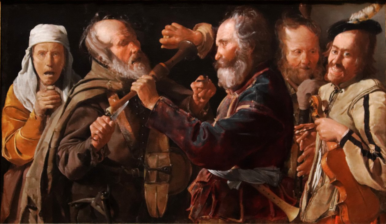 Muusikoiden tappelu tekijältä Georges de La Tour