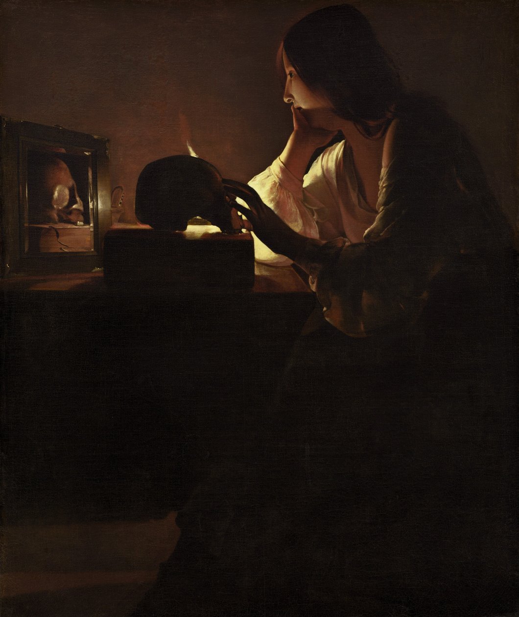 Katuva Magdalena, n. 16351640. tekijältä Georges de La Tour