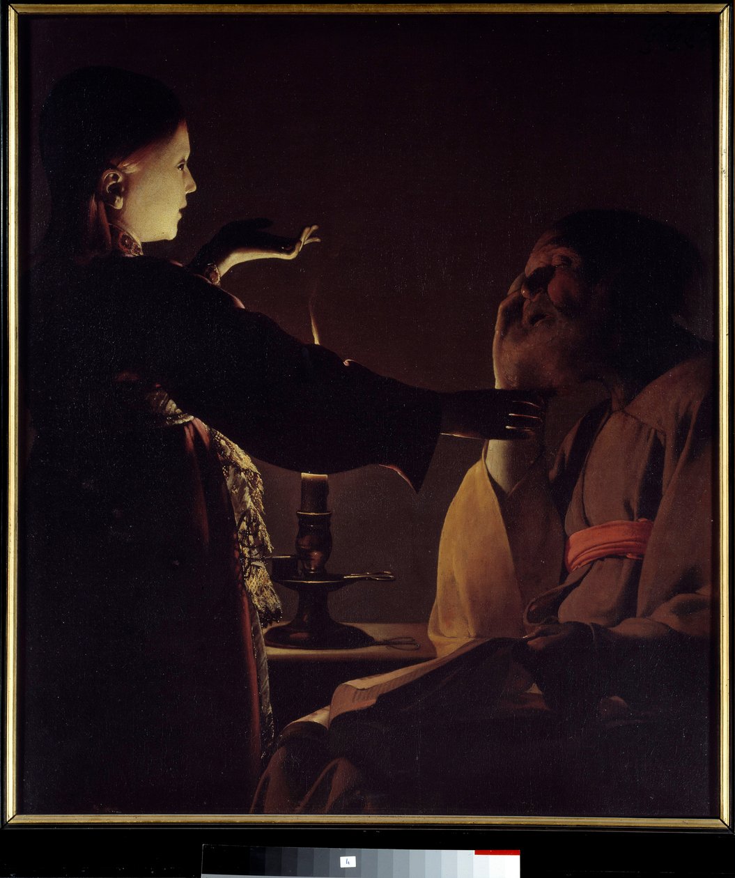 Enkelin ilmestyminen Saint Josephille (tunnetaan myös nimellä Pyhän Joosefin unelma). Georges de La Tourin maalaus (1593-1652) tekijältä Georges de La Tour