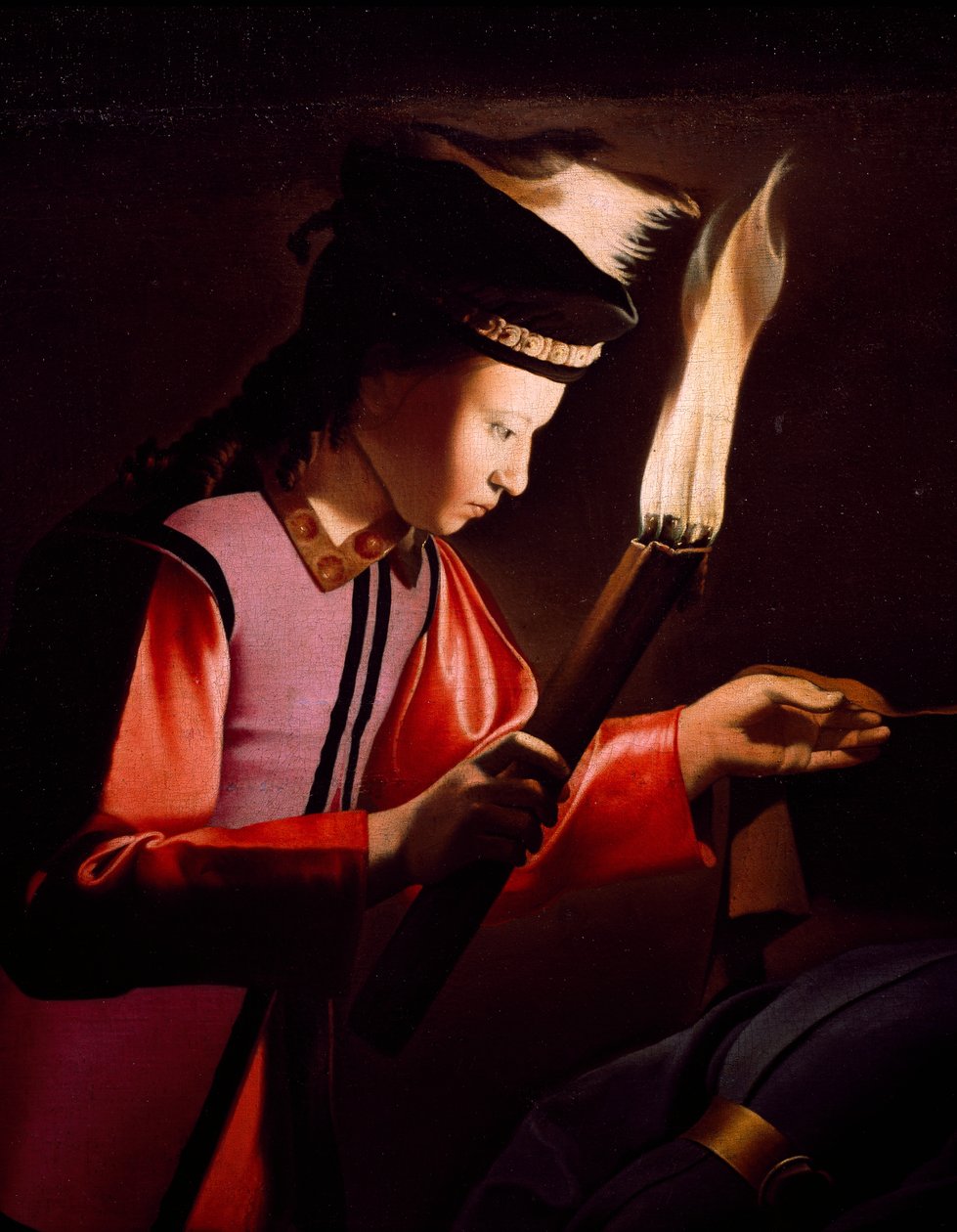 St Alexisin ruumiin löytö, Georges de La Tour (1593-1652), Detail tekijältä Georges de La Tour