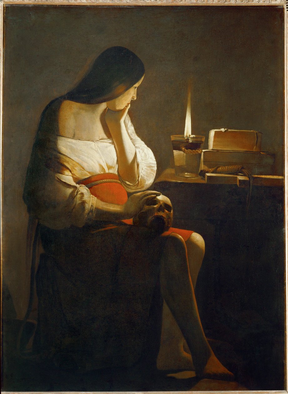 La Madeleine a la Veilleuse - Magdaleena ja yövalo ... tekijältä Georges de La Tour