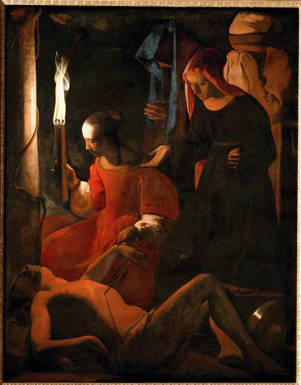 Pyhä Sebastian, jota Pyhä Irene hoivasi ... tekijältä Georges de La Tour