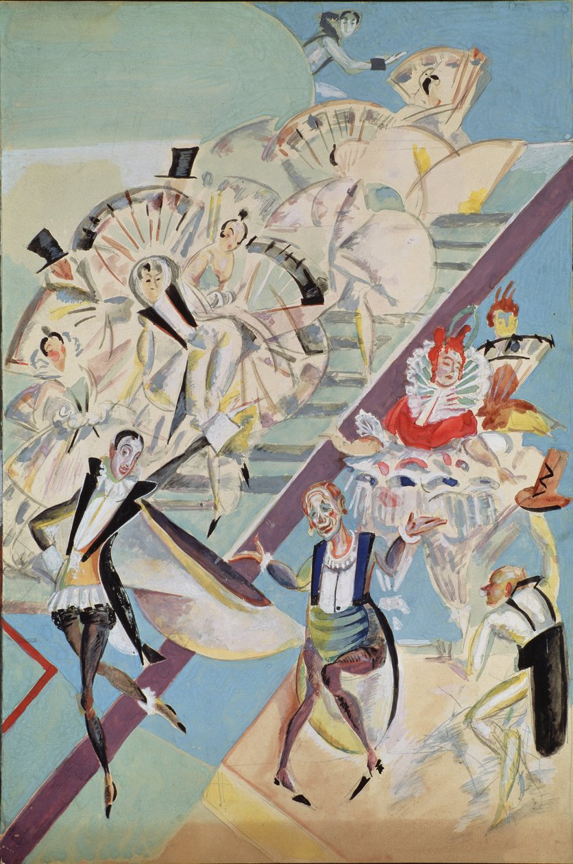 Lavasuunnittelu operettiin Girofle-Giroflia Ch. Lecocq, 1922 tekijältä Georgy Bogdanovich Yakulov