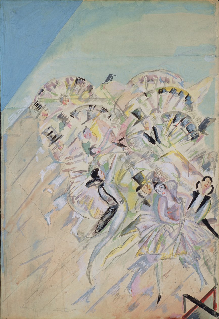 Lavasuunnittelu operettiin Girofle-Giroflia Ch. Lecocq, 1922 tekijältä Georgy Bogdanovich Yakulov