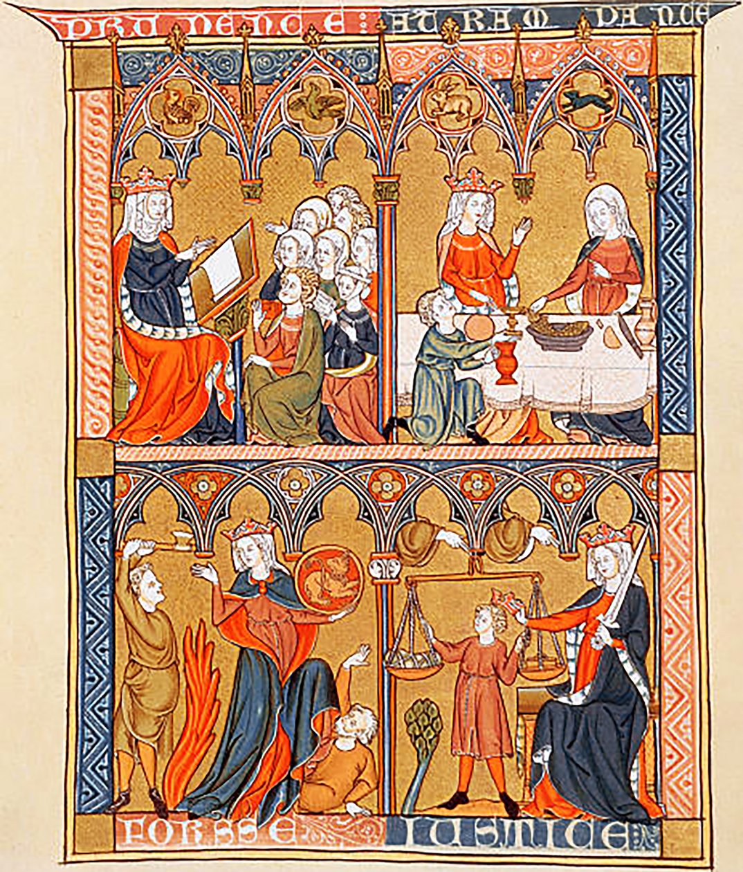 Dominikaanimunkki Laurentin 4 kardinaalihyveen Somme le Roi -teoksesta, noin 1290-1300 (48292049006). tekijältä Georgia Levan Ramishvili from Tbilisi