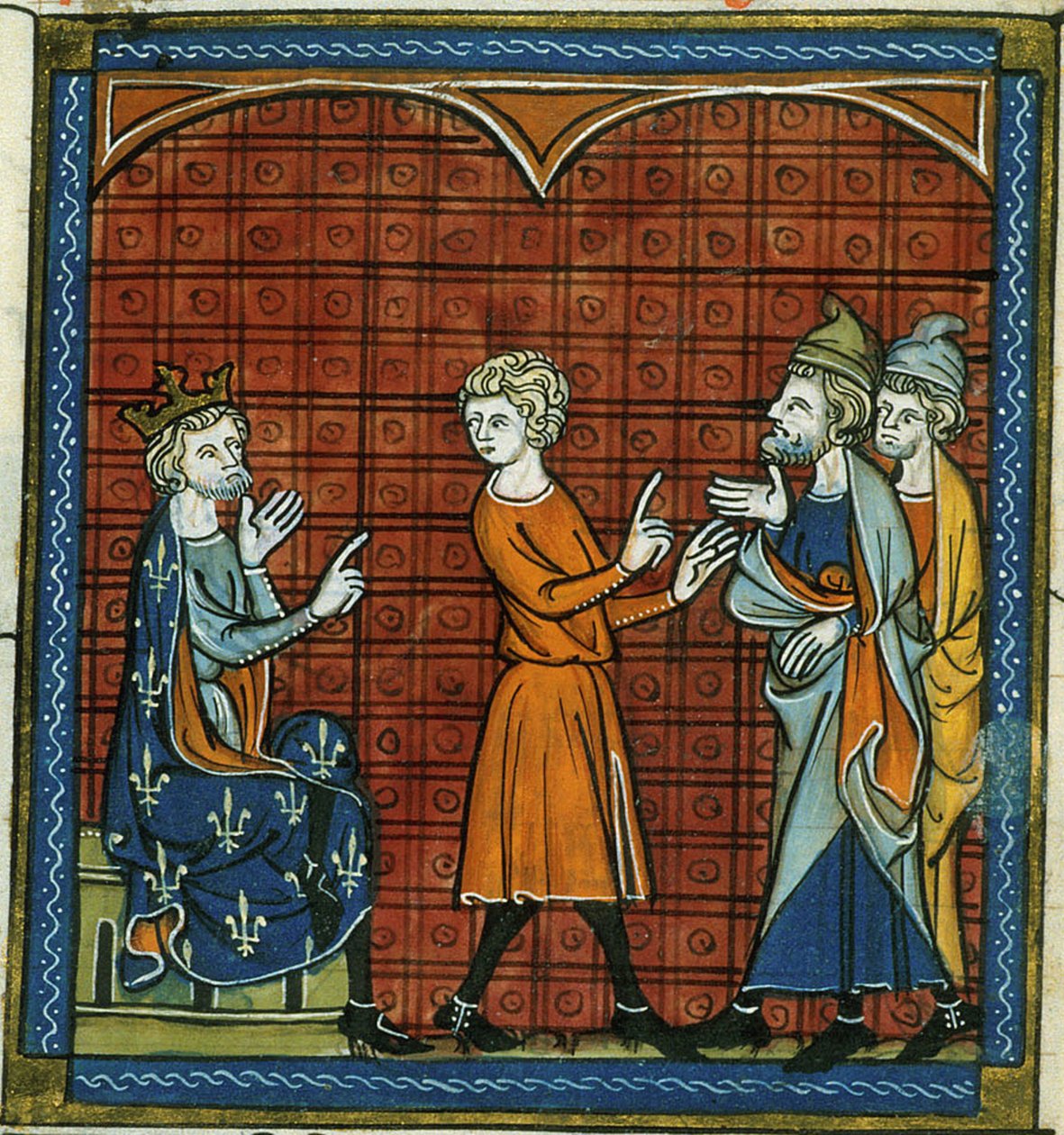 Juutalaisten karkottaminen, lähteestä Chroniques de France ou de St Denis, 1300-luku (22702885262). tekijältä Georgia Levan Ramishvili from Tbilisi