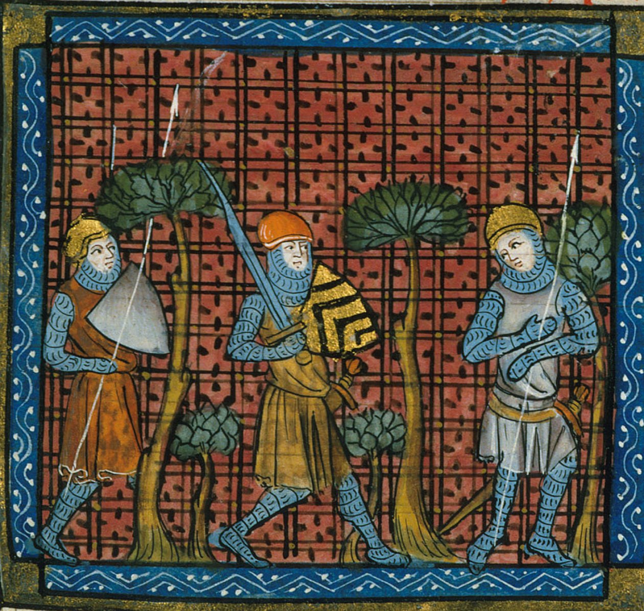 Ristiretkeläisiä, lähteestä Chroniques de France ou de St Denis, 1300-luku (22716450535). tekijältä Georgia Levan Ramishvili from Tbilisi