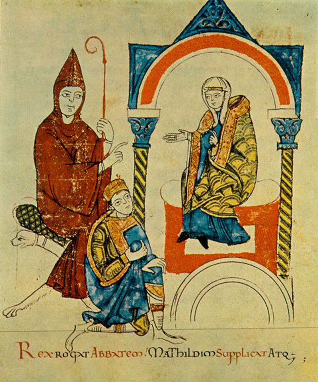 Kuningas - Pyhän Rooman keisari Henrik IV - rukoilee Clunyn apotti Hugh