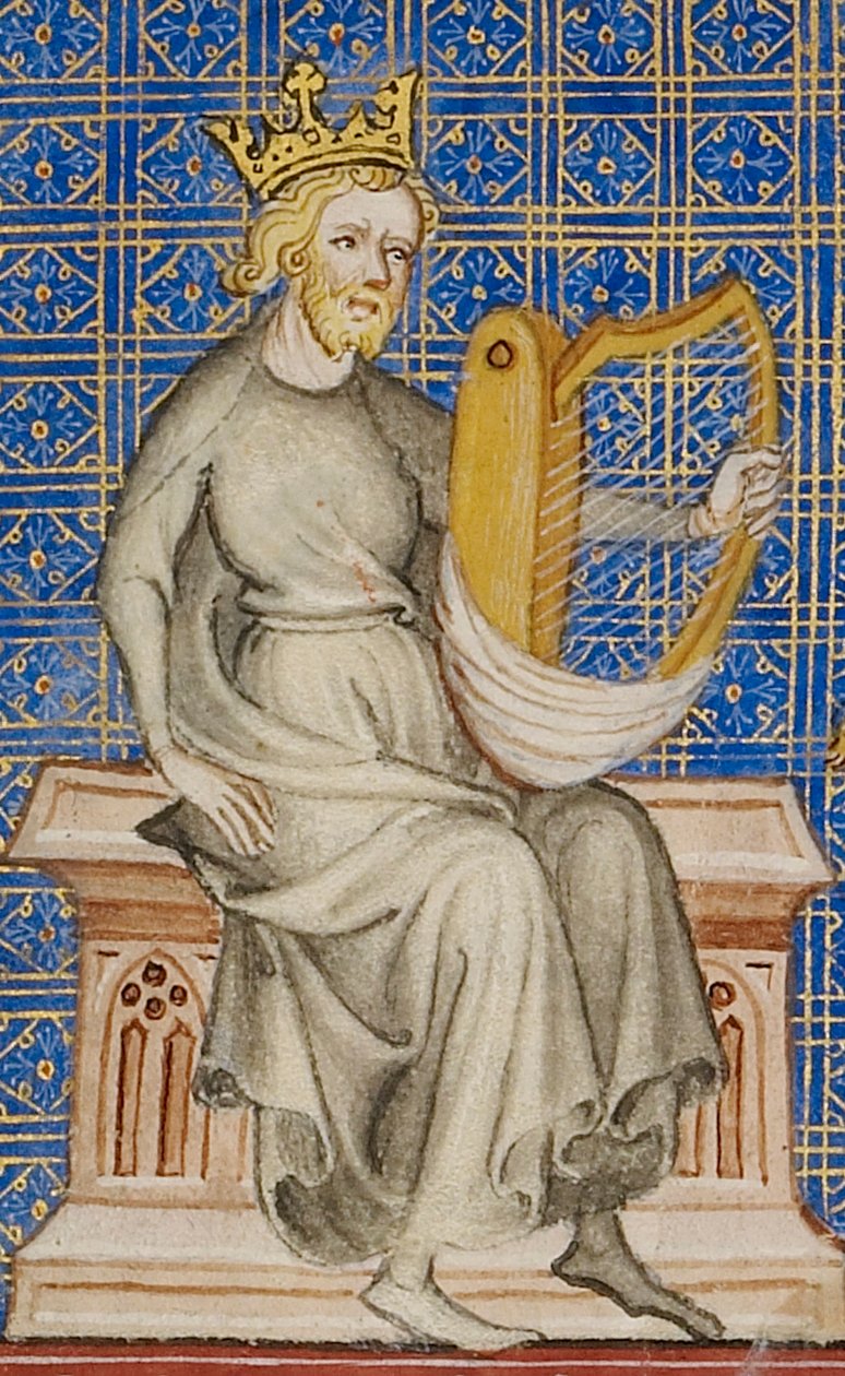 Kuningas Daavid ja harppu, Jean de Mandevillen mestari, 1360-70 (42086221284). tekijältä Georgia Levan Ramishvili from Tbilisi