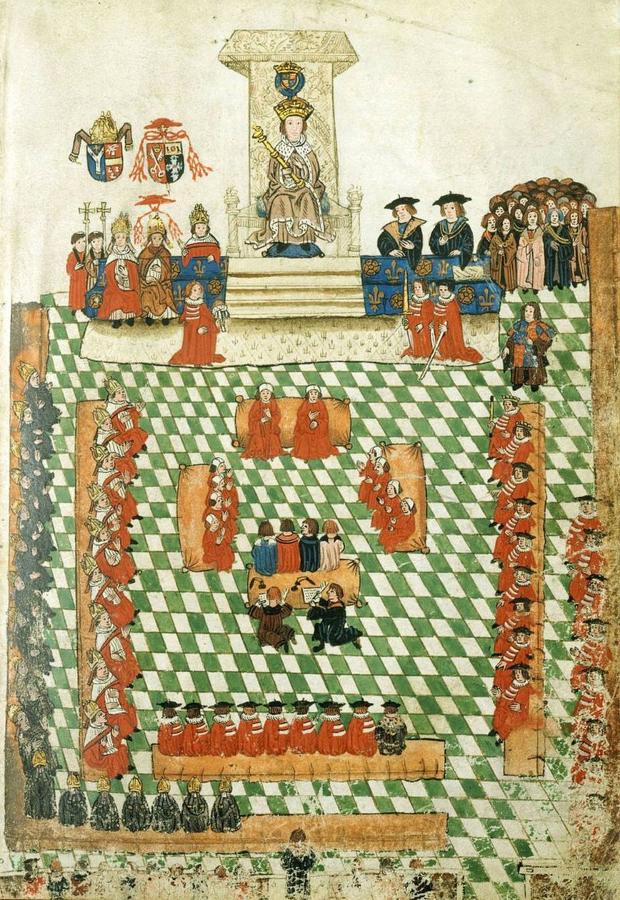 Kuningas Henrik VIII Englannin parlamentin avajaisissa Bridewellin palatsissa vuonna 1523 (21114470070). tekijältä Georgia Levan Ramishvili from Tbilisi