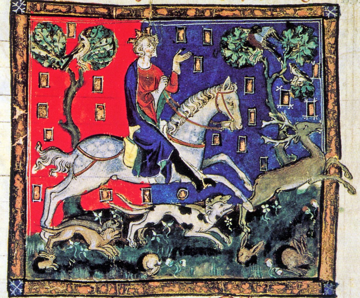 Kuningas Johannes, metsästys koirien kanssa, De Rege Johanne, 1300-1400 (26101230351). tekijältä Georgia Levan Ramishvili from Tbilisi
