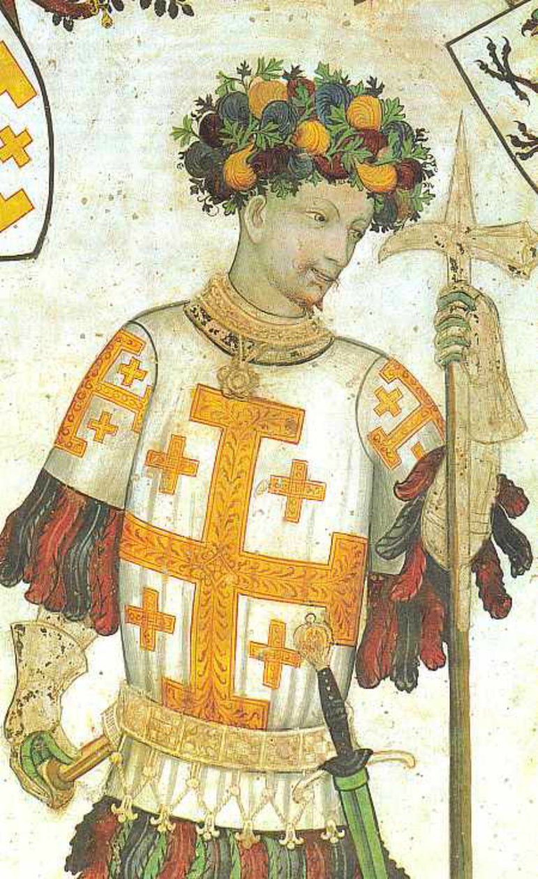 Saluzzon Manfred I kuvattuna Bouillonin jumalpoikana, Giacomo Jaquerion fresko, 1420 (25958141210). tekijältä Georgia Levan Ramishvili from Tbilisi