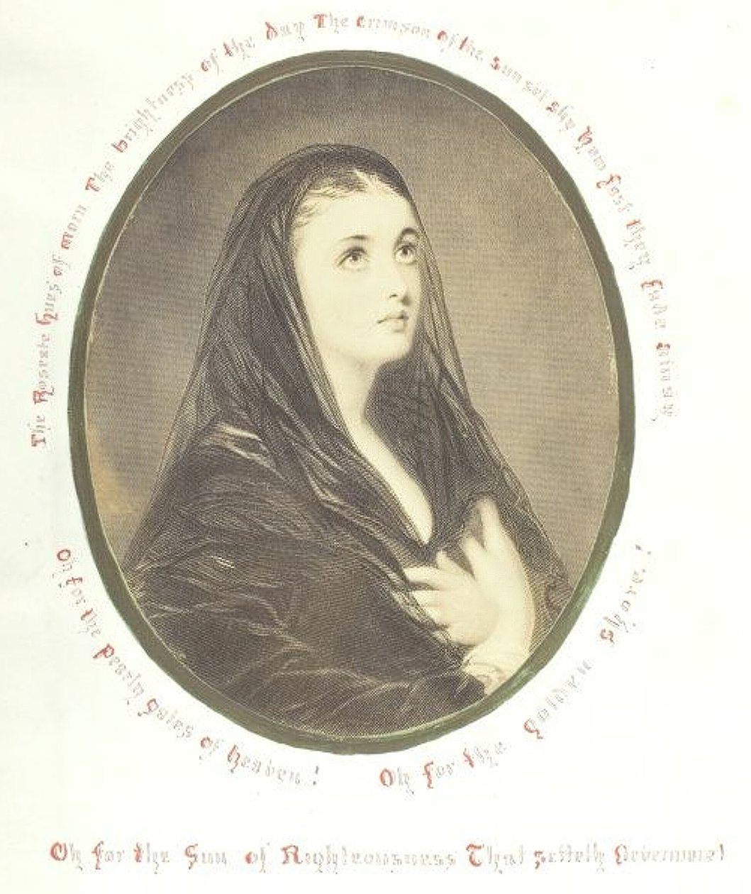Nimetön [hurskas nainen hunnussa], 1868. tekijältä Georgina Cowper