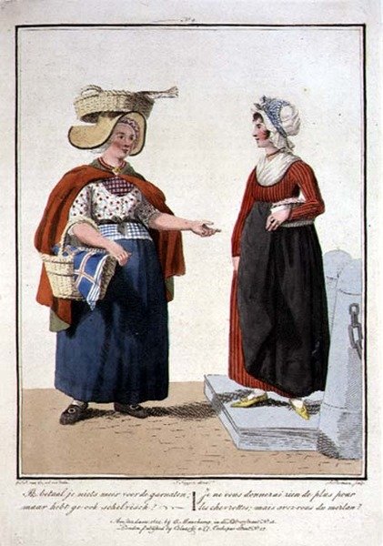 Fish Sellers, kaiverrus L. Portman tekijältä Georgius Jacobus Johannes van (after) Os