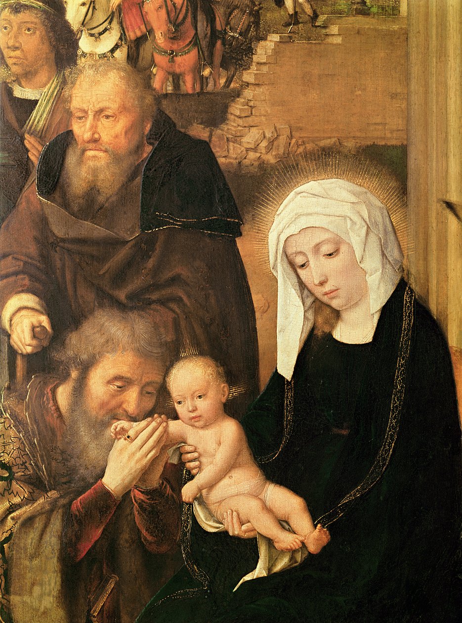 The Adoration of the Magi (öljy tammilevylle) tekijältä Gerard David