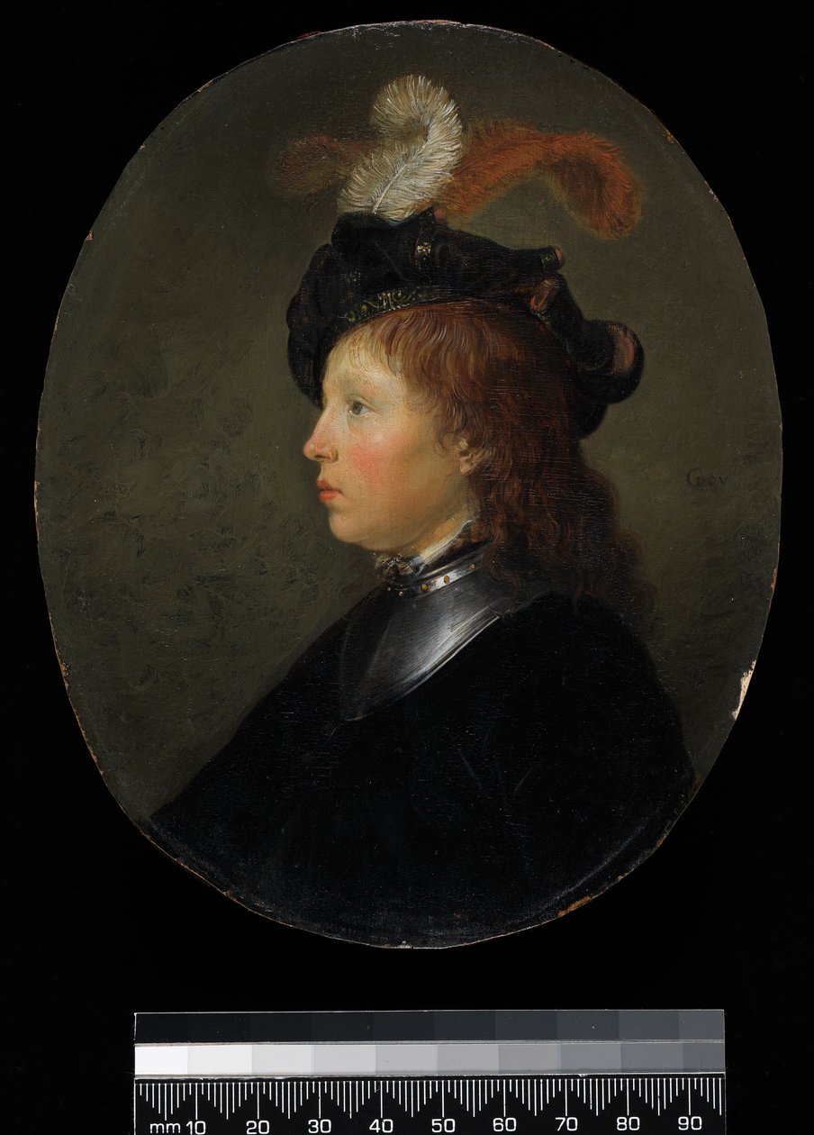 Nuoren miehen muotokuva, 1663 tekijältä Gerrit Dou