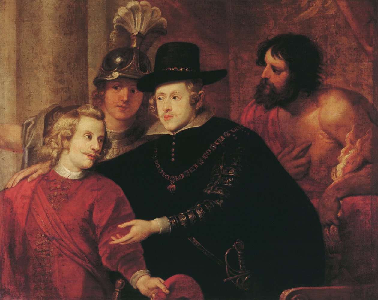 Filippus IV. Espanjasta lähettäen veljensä itävaltalainen kardinaali-infante Ferdinand tekijältä Gerard Seghers