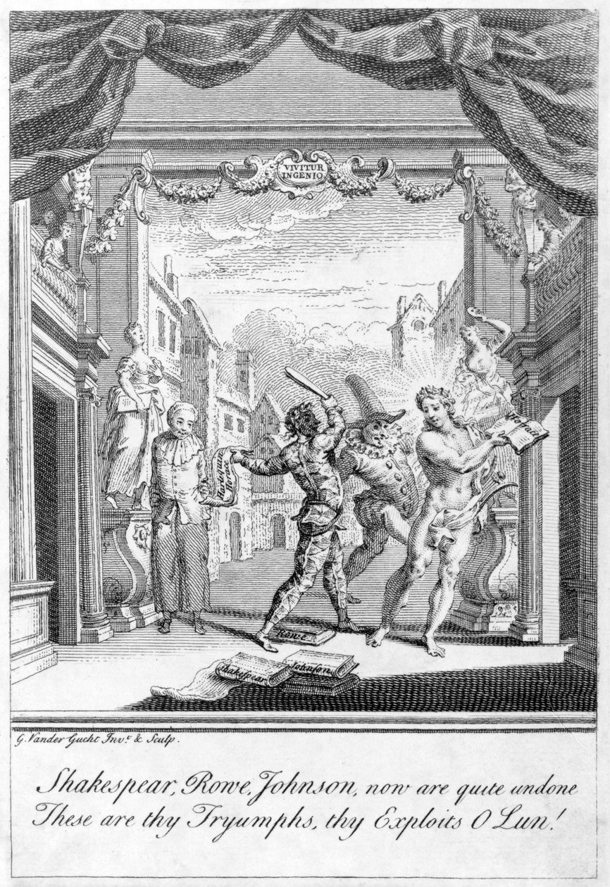 Satiiri suositulla näyttämöllä, 1756 tekijältä Gerard Vandergucht